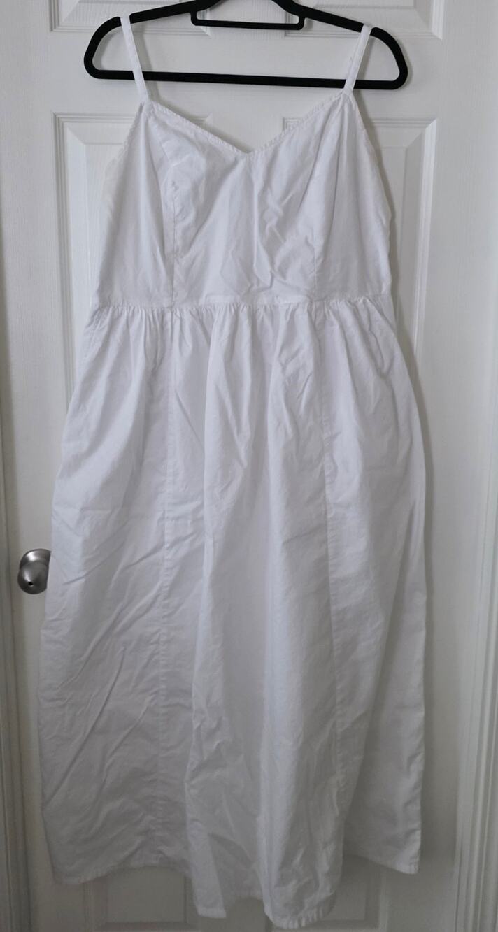 Old Navy "Katherine" Calla Lily White Maxi Dress Size Large Tall